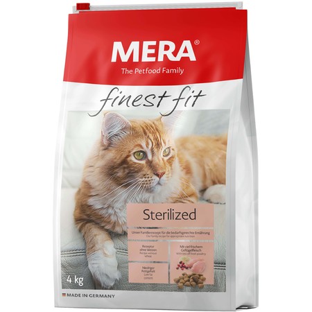 Сухой корм Mera Finest Fit Sterilized для стерелизованных кошек с курицей