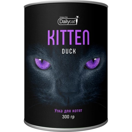 Сухой корм Dailycat Unique line Kitten для котят с уткой - 300 г