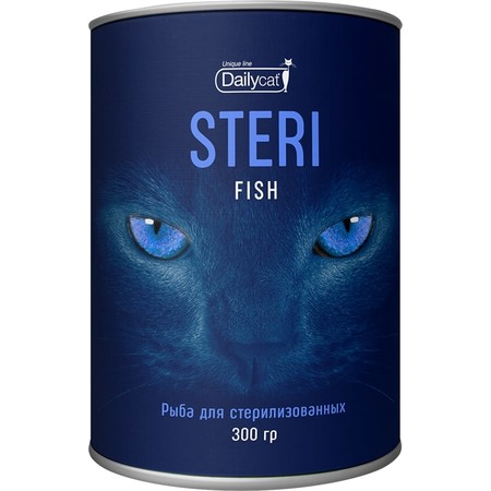 36780c000 Сухой корм Dailycat Unique line Steri для стерилизованных кошек рыба - 300 г