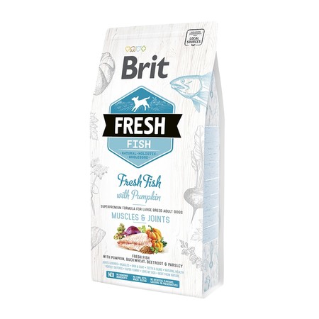 36793c000 Сухой корм Brit Fresh Fish with Pumpkin Adult Large Muscles & Joints для собак крупных пород с рыбой и тыквой - 2