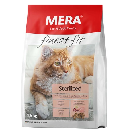 Сухой корм Mera Finest Fit Sterilized для стерелизованных кошек с курицей - 1