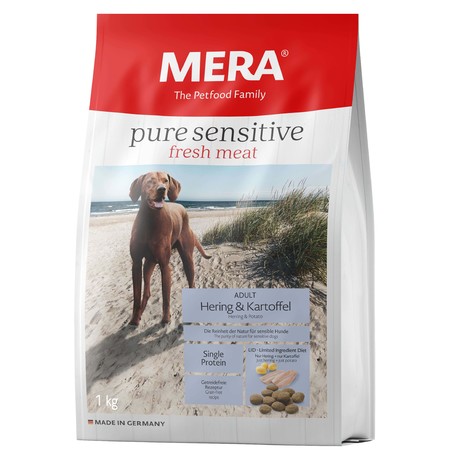 36888c000 Сухой корм Mera Рure Sensitive Adult Hering & Kartoffel для взрослых собак с сельдью и картофелем - 1 кг