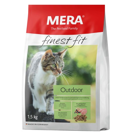 Сухой корм Mera Finest Fit Outdoor для активных и гуляющих на улице кошек с курицей - 1