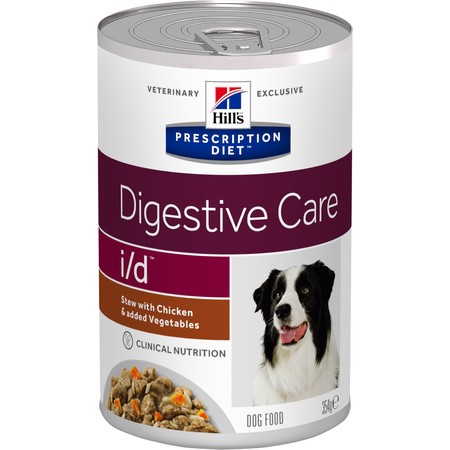 37016c000 Hill's Prescription Diet i/d Digestive Care влажный диетический корм для собак для поддержания здоровья ЖКТ рагу с курицей овощами - 354 г