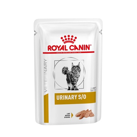 37045c000 Влажный диетический корм Royal Canin Urinary S/O паштет для взрослых кошек при МКБ с курицейм - 85 г