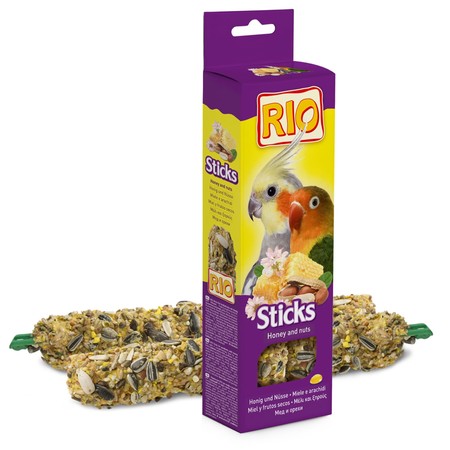 Rio палочки для средних попугаев с медом и орехами 2 шт - 75 г