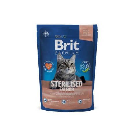 Сухой корм Brit Premium Cat Sterilised для стерилизованных кошек с лососем