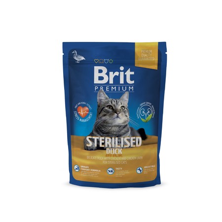 37264c000 Сухой корм Brit Premium Cat Sterilised для стерилизованных кошек с уткой