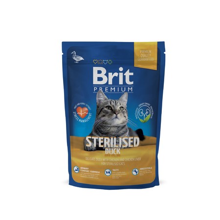 37265c000 Сухой корм Brit Premium Cat Sterilised для стерилизованных кошек с уткой