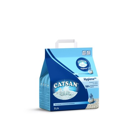 7888c000 Catsan Hygiene Plus впитывающий наполнитель для кошачьего туалета 5 л