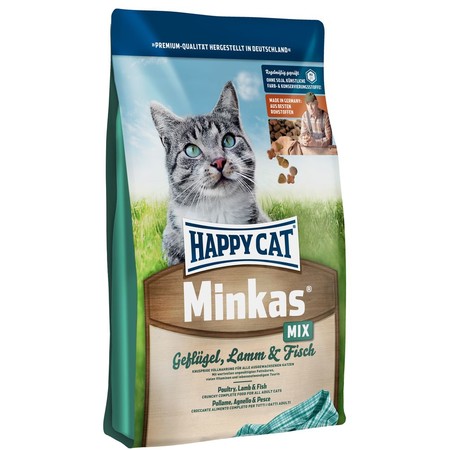 8441c000 Сухой корм премим класса Happy Cat Minkas Mix для взрослых кошек c птицей
