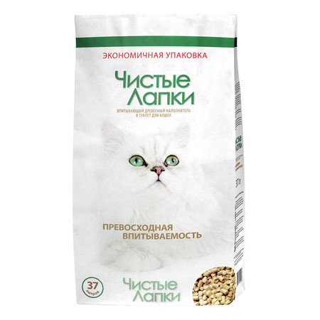 8864c000 Чистые Лапки наполнитель древесный для кошек 37 л * 13